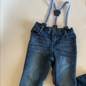 Kola Kids Baby Boy’s Denim Jeans With Suspenders